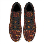 Molten Lava Print High Top Leather Sneakers