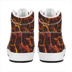 Molten Lava Print High Top Leather Sneakers