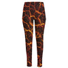 Molten Lava Print High-Waisted Pocket Leggings