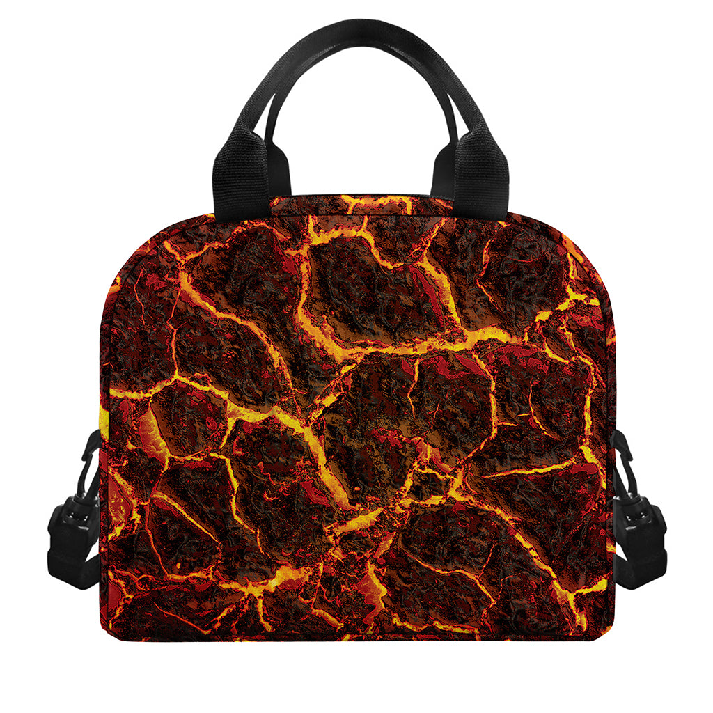Molten Lava Print Insulated Lunch Bag