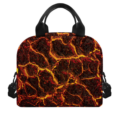 Molten Lava Print Insulated Lunch Bag
