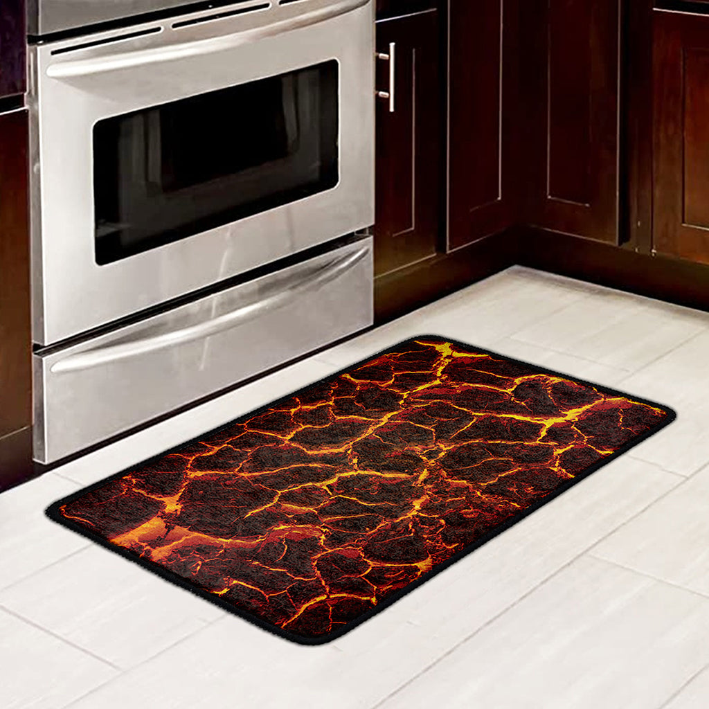 Molten Lava Print Kitchen Mat
