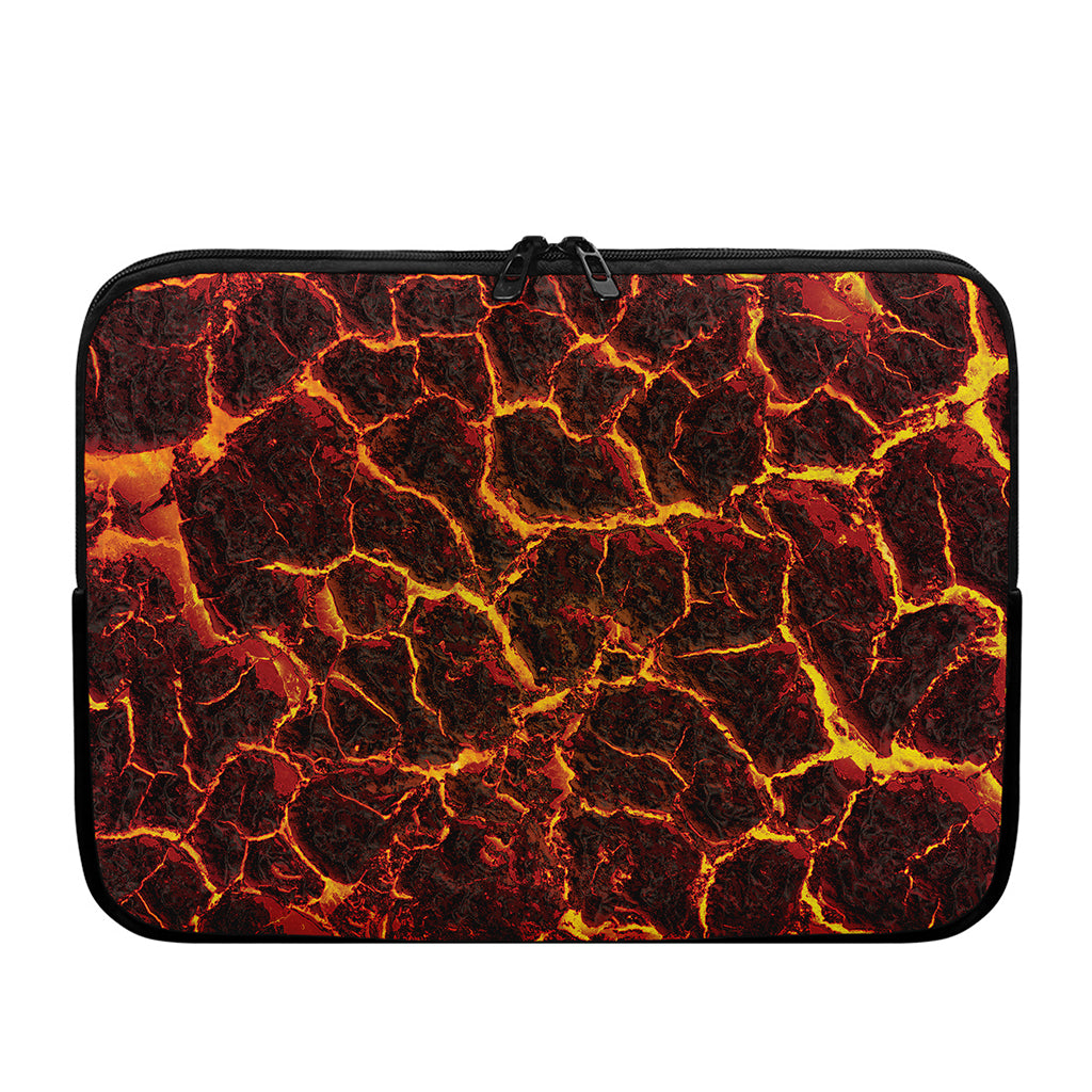 Molten Lava Print Laptop Sleeve