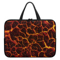 Molten Lava Print Laptop Sleeve With Handle