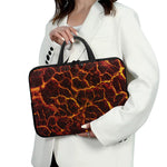 Molten Lava Print Laptop Sleeve With Handle