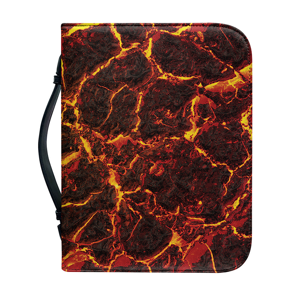 Molten Lava Print Leather Bible Cover