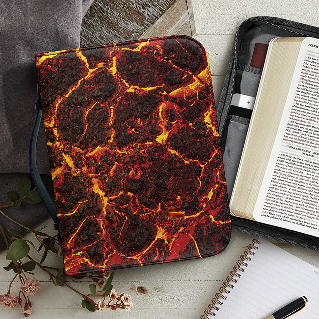 Molten Lava Print Leather Bible Cover