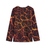 Molten Lava Print Long Sleeve Short Coat