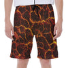 Molten Lava Print Men's Beach Shorts