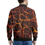 Molten Lava Print Men's Bomber Jacket