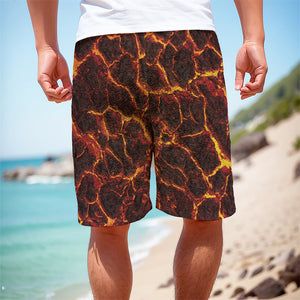 Molten Lava Print Men's Cargo Shorts