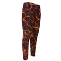 Molten Lava Print Men's Compression Pants