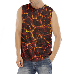 Molten Lava Print Men's Fitness Tank Top