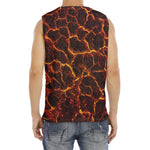 Molten Lava Print Men's Fitness Tank Top