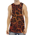 Molten Lava Print Men's Muscle Tank Top