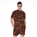 Molten Lava Print Men's Romper