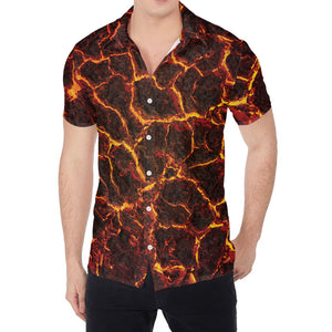 Molten Lava Print Men's Shirt