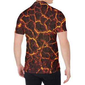 Molten Lava Print Men's Shirt