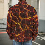 Molten Lava Print Men's Shirt Jacket