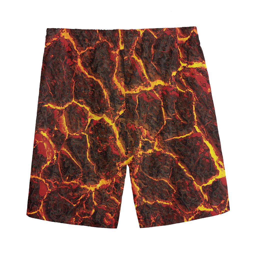 Molten Lava Print Men's Sports Shorts