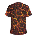 Molten Lava Print Men's Sports T-Shirt