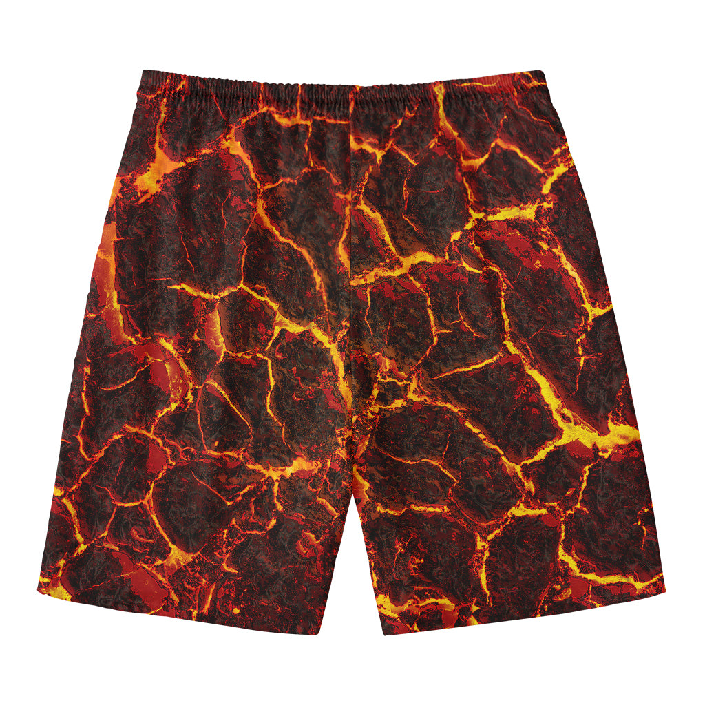 Molten Lava Print Men's Swim Trunks