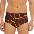 Molten Lava Print Men's Triangle Swim Briefs