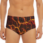 Molten Lava Print Men's Triangle Swim Briefs