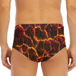 Molten Lava Print Men's Triangle Swim Briefs
