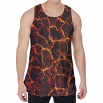 Molten Lava Print Men's Velvet Tank Top