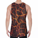 Molten Lava Print Men's Velvet Tank Top