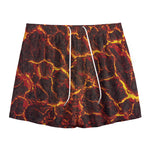 Molten Lava Print Mesh Shorts