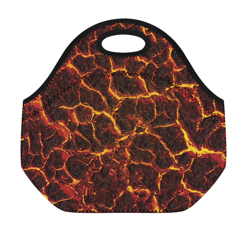 Molten Lava Print Neoprene Lunch Bag