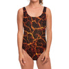 Molten Lava Print One Piece Swimsuit