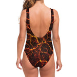 Molten Lava Print One Piece Swimsuit