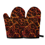 Molten Lava Print Oven Mitts