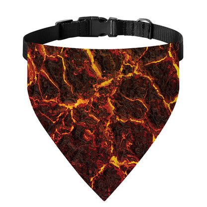 Molten Lava Print Over The Collar Dog Bandana