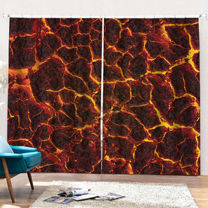 Molten Lava Print Pencil Pleat Curtains