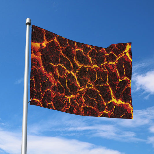 Molten Lava Print Polyester Flag