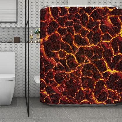 Molten Lava Print Polyester Shower Curtain