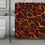 Molten Lava Print Polyester Shower Curtain