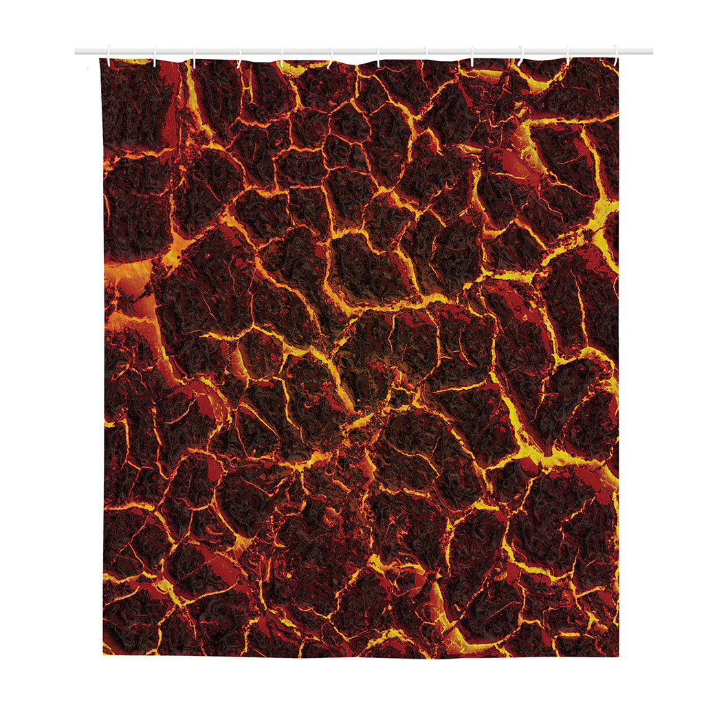 Molten Lava Print Polyester Shower Curtain