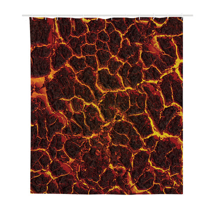Molten Lava Print Polyester Shower Curtain