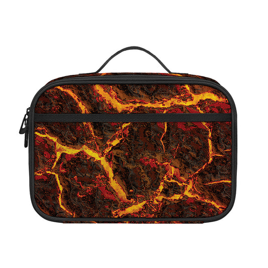 Molten Lava Print Portable Lunch Bag