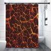 Molten Lava Print Premium Shower Curtain