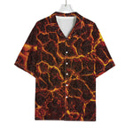 Molten Lava Print Rayon Hawaiian Shirt