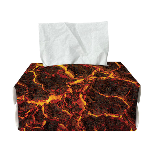 Molten Lava Print Rectangle Tissue Box Cover