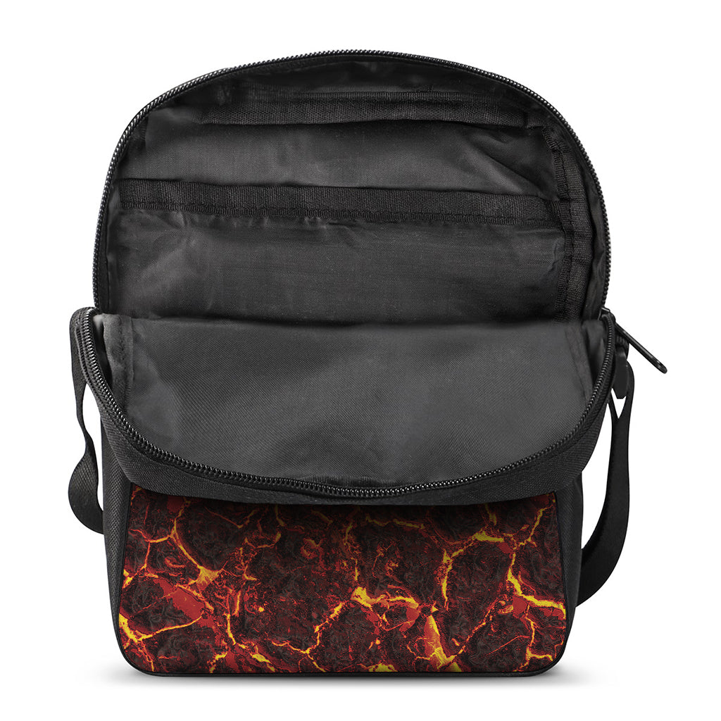 Molten Lava Print Rectangular Crossbody Bag