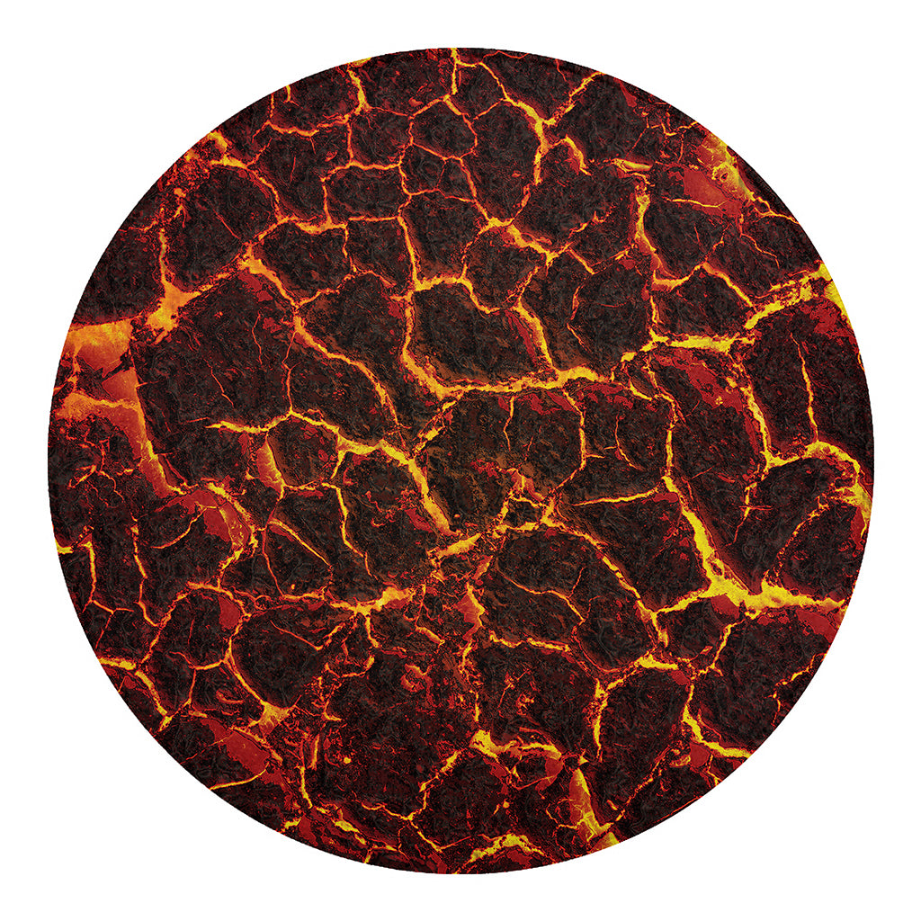 Molten Lava Print Round Blanket