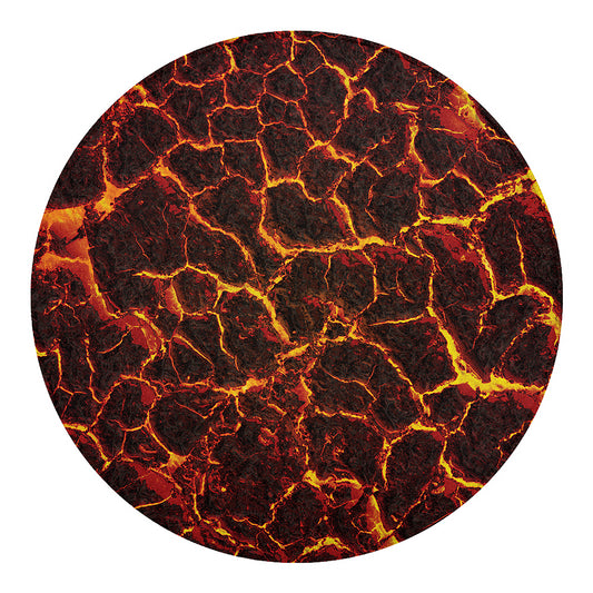 Molten Lava Print Round Blanket